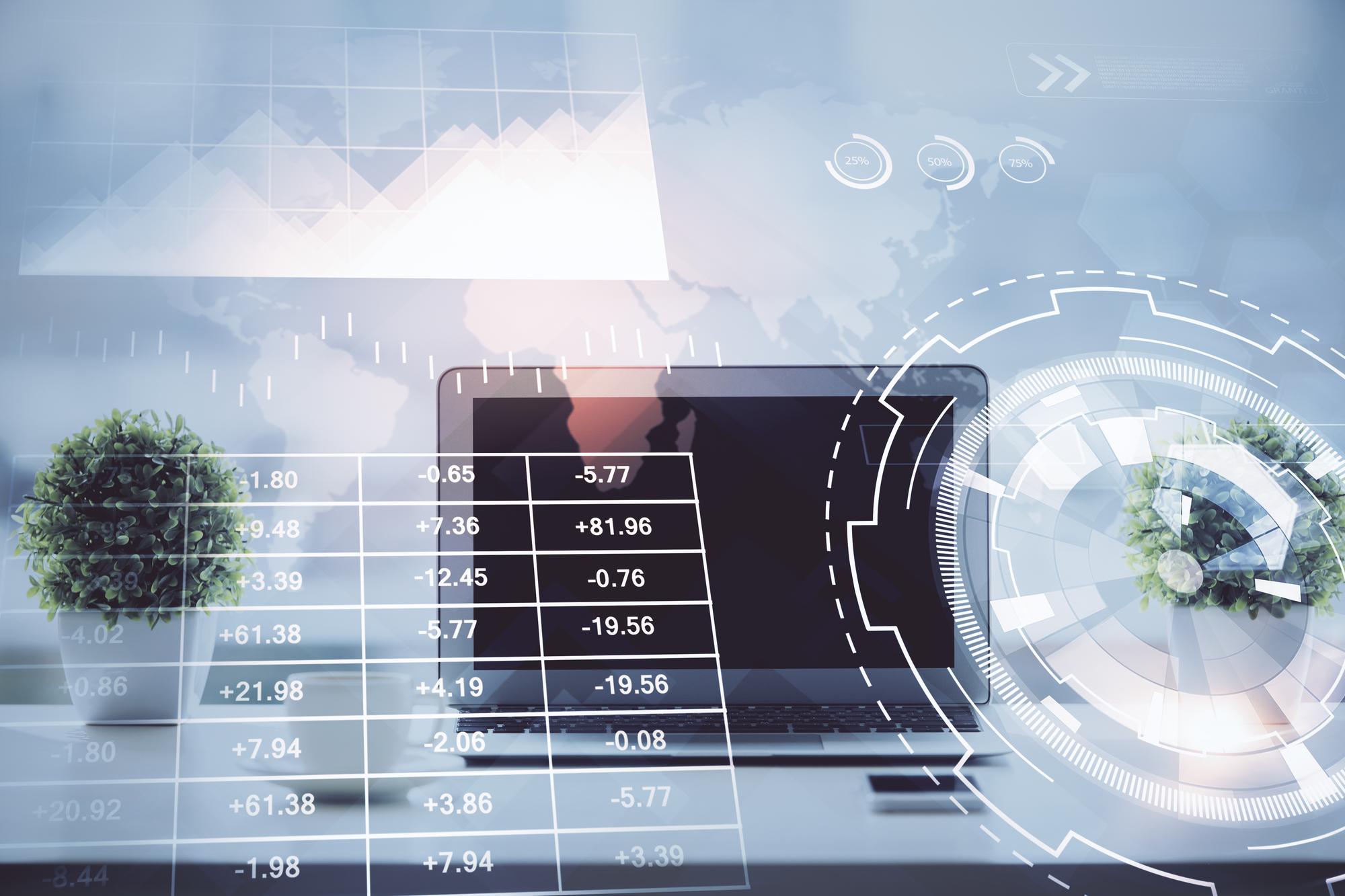 Dashboard mit Sparzielen und Diagrammen